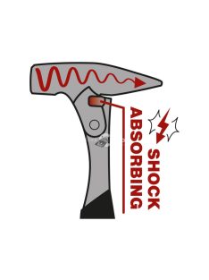   FORTUM kalapács kovácsolt, LOW-VIBE vibráció csökkentő nyél, 870 g, két komponensű gumírozott/műanyag markolat