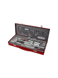   FORTUM dugókulcs klt. 1/2', 1/4', 50db, 61CrV5; mattkróm FORTUM