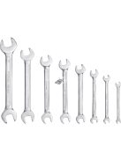 FORTUM villáskulcs klt. 8db 6-24mm, 61CrV5, mattkróm; 6×7, 8×9, 10×11, 12×13, 14×15, 16×17, 18×19, 22×24mm, vászon tok FORTUM