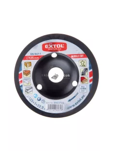   EXTOL PREMIUM faforgácsoló korong; max 13000 ford/perc, sarokcsiszolóhoz, fém, 125×22,2mm, fa csiszolásához, szakaszos használat