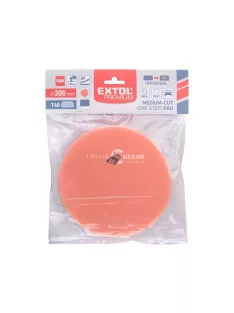   EXTOL PREMIUM polírkorong, egylépéses polírozás, T40, 200×30mm, narancs, tépőzáras