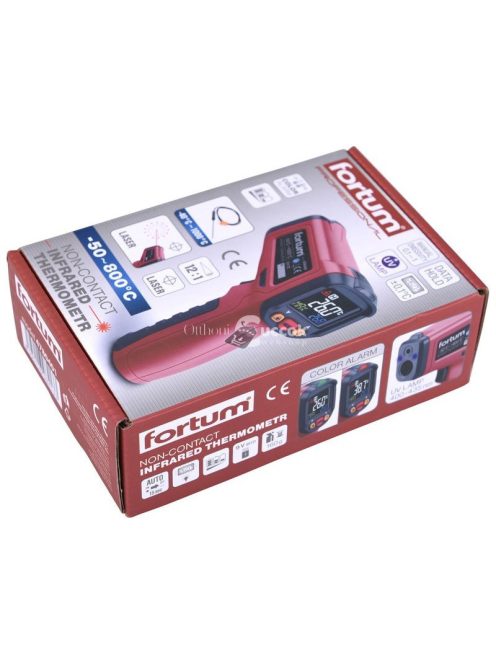 FORTUM infravörös, digitális hőmérő, -40°C~ +800°C, LCD kijelző, nem lázmérő
