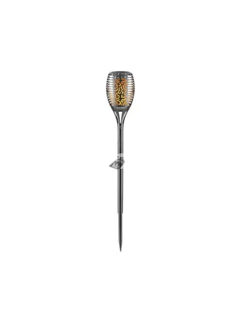 EXTOL LIGHT éjszakai, kerti LED lámpa, lángoló fáklya hatás, 1W; 35 Lm, napelem+szenzor, Ni-Mh akku, 800mAh, kerti, leszúrható, 