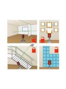 EXTOL PREMIUM automatikus lézeres vízszintező, ZÖLD, 1H1V (1 horizontális+1 vertikális) pontosság:0,3mm/1m, 1/4 menetes