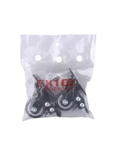   EXTOL PREMIUM készülékgörgő 2 db, önbeálló, rögzítőfékkel, fekete PVC, golyóscsapággyal, 40mm, max. teherbírás: 30 kg/db