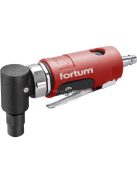 FORTUM pneumatikus furatköszörű, derékszögű, 125 mm,1/4'; (6 és 3 mm bef), 20.000 1/min, 127 l/min, 6,3 Bar, 1/4' csatl., 0,5kg