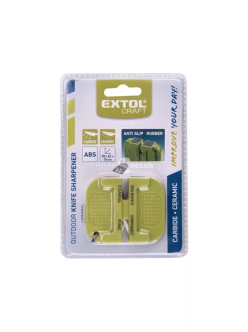 EXTOL PREMIUM késélező, mini, keményfém és kerámia betét, acél pengékhez