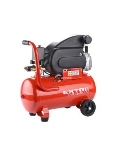  EXTOL PRMIUM olajos légkompresszor, 1500W, 24l tartály, 8 bar; beszívott:200 l/min
