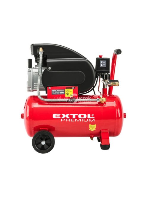 EXTOL PRMIUM olajos légkompresszor, 1500W, 24l tartály, 8 bar; beszívott:200 l/min