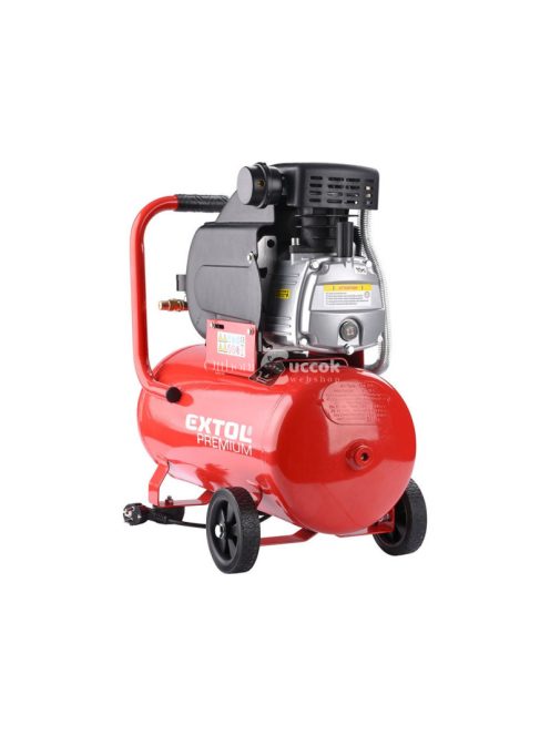 EXTOL PRMIUM olajos légkompresszor, 1500W, 24l tartály, 8 bar; beszívott:200 l/min
