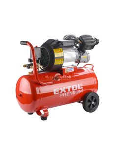   EXTOL PRMIUM olajos légkompresszor, 2200W, 50l tartály, 8 bar; 356 l/min