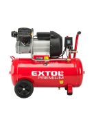 EXTOL PRMIUM olajos légkompresszor, 2200W, 50l tartály, 8 bar; 356 l/min