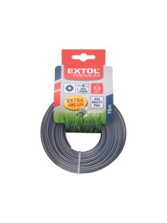   EXTOL PREMIUM damil szegélynyíró géphez 3,0 mm, kör keresztmetszetű, fekete közép/dual power, 15m