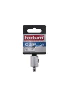 FORTUM adapter hosszabbító szárhoz, 61CrV5; külső befogás: 1/4', 3/8' belső lyukkal FORTUM