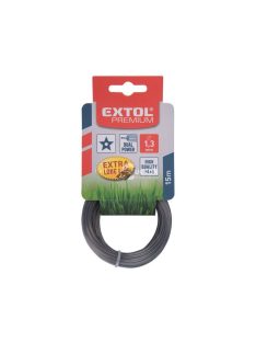   EXTOL PREMIUM damil szegélynyíró géphez 3,0 mm, csillag keresztmetszetű, fekete közép/dual power, 15m