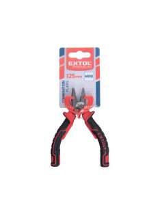   EXTOL PREMIUM kombinált fogó, mini; 125 mm, kétszínű műanyag nyél, rugós