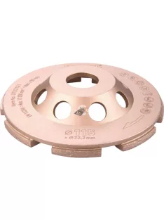   EXTOL INDUSTRIAL gyémántcsiszoló korong; 115mm×22,2mm, kétsoros