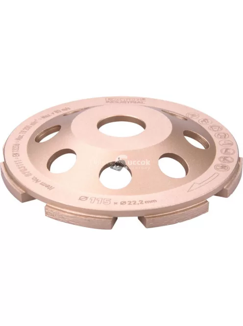 EXTOL INDUSTRIAL gyémántcsiszoló korong; 125mm×22,2mm, kétsoros