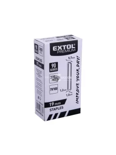   EXTOL PREMIUM kapocs, 8891860 akkus tűzőgéphez 3000 db, 5,7×1,25×1,0 mm, hossz.: 19 mm