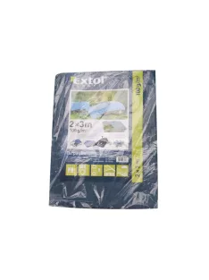   EXTOL CRAFT takaróponyva, vízálló, de nem UV álló; 100g/nm, 2×3m névleges méret, valós méret: 1,9×2,85m, PE, lefűző lyukak