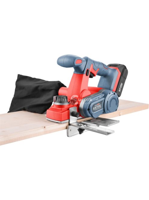 EXTOL PRMIUM akkus gyalugép, Share20V, 20V, Li-ion, 1db akku, 1db töltő, 2000 mAh, 10.000 ford/perc, kés: 60 mm, mélység: 0-1,25
