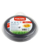 EXTOL PREMIUM damil szegélynyíró géphez 2,4 mm, csillag keresztmetszetű, fekete közép/dual power, 75m