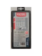 EXTOL PREMIUM vezeték csupaszító (blankoló) és krimpelő fogó klt., 231 db, automata: 0,2-6 mm2, 205mm, CR12MoV