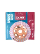EXTOL INDUSTRIAL gyémántcsiszoló korong; 125mm×22,2mm, Turbo/lamellás jellegű