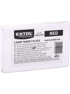   EXTOL PREMIUM lézeres céltábla vízszintezőhöz, PIROS, 105×75mm