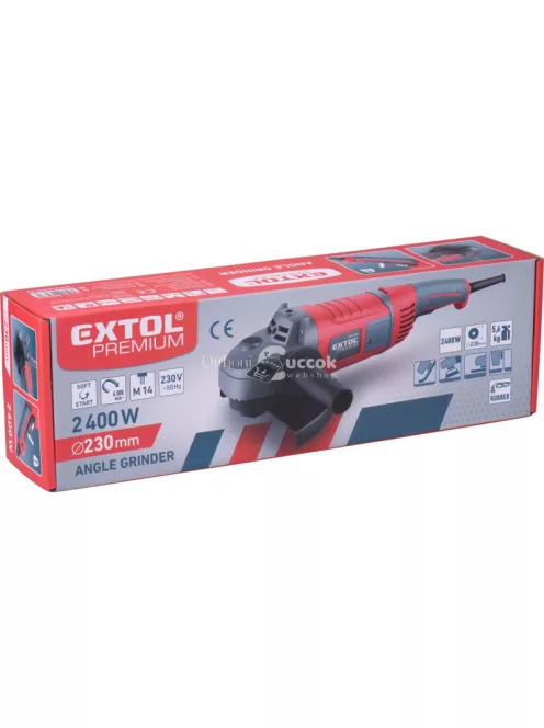 EXTOL PRMIUM sarokcsiszológép 230mm 2400W, lágy indítású, papírdoboz