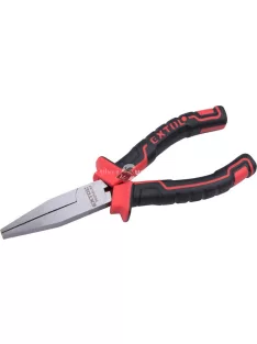   EXTOL PREMIUM lapos fogó; 160mm, duál vörös/fekete, TPR nyél, akasztós szerszámtartó