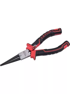  EXTOL PREMIUM kerek csőrű fogó; 160mm duál vörös/fekete, TPR nyél, akasztós szerszámtartó