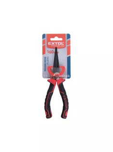   EXTOL PREMIUM kerek csőrű fogó; 160mm duál vörös/fekete, TPR nyél, akasztós szerszámtartó
