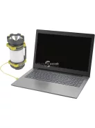 EXTOL LIGHT LED lámpa, tölthető; 350 Lm, cserélhető Li-ion akku, 2600 mAh, powerbank funkció, cseppálló