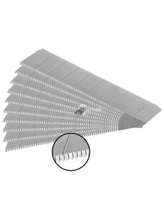   EXTOL PREMIUM pótpenge tapétavágó késhez, 10 db, 18×100×0,5 mm, törhető, SK5 acél, HRC >64, fogazott vágóél