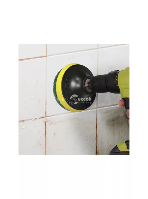 EXTOL CRAFT dörzsölő/csiszoló/polírozó klt. 10 db; 1/4×25 mm csap, fúrógépbe fogható, tépőzáras