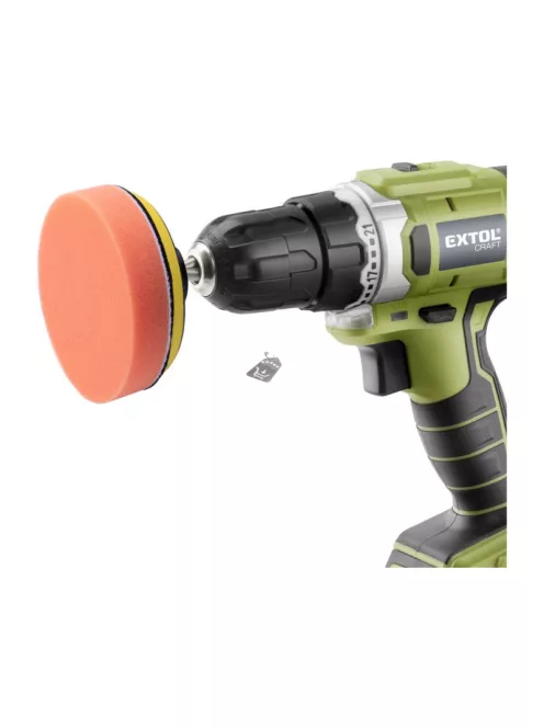 EXTOL CRAFT dörzsölő/csiszoló/polírozó klt. 10 db; 1/4×25 mm csap, fúrógépbe fogható, tépőzáras