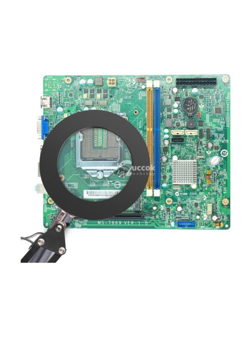 EXTOL LIGHT nagyító LED lámpa, asztali, Fekete, 7 W COB, 2400 Lm, 5× nagyítás; mechanikusan állítható rögzítés, USB töltőkábel