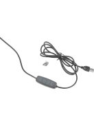 EXTOL LIGHT nagyító LED lámpa, asztali, Fekete, 7 W COB, 2400 Lm, 5× nagyítás; mechanikusan állítható rögzítés, USB töltőkábel