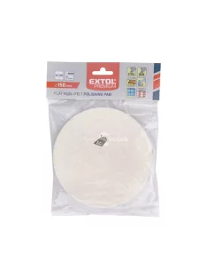   EXTOL PREMIUM polírkorong, fehér, báránybőr (gyapjú); 150 mm, 7 mm vastag, tépőzáras