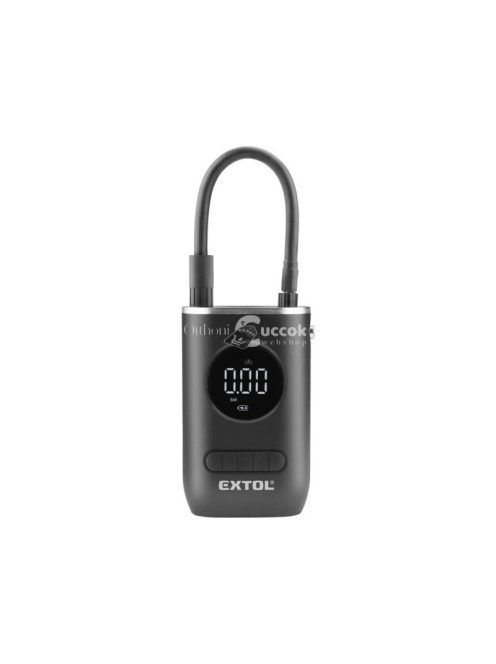 EXTOL PREMIUM akkus légkompresszor 7,4V, 2000 mAh Li-ion akku, max. 10,3 Bar