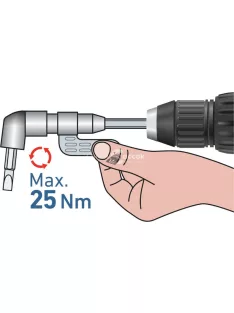   EXTOL CRAFT hosszabbító szár BIT-ekhez, L-alakú (105°) 1/4'×140 mm; mágneses (sarokcsavarozó adapter)