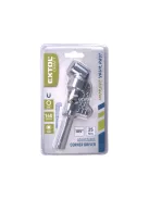 EXTOL CRAFT hosszabbító szár BIT-ekhez, L-alakú (105°) 1/4'×140 mm; mágneses (sarokcsavarozó adapter)