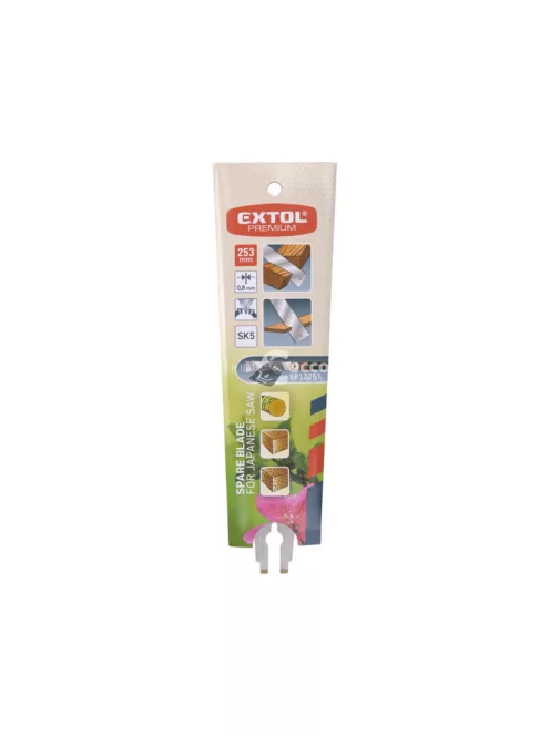 EXTOL PREMIUM tartalék fűrészlap 8812251 Japán fűrészhez, 253 mm, kétélű: T13/T8