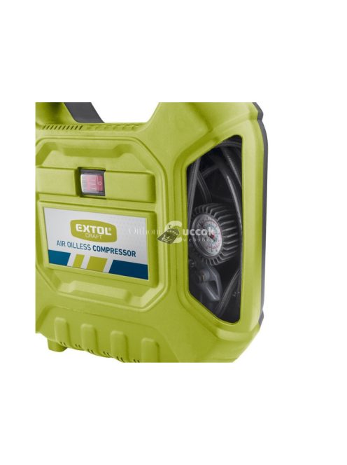 EXTOL CRAFT olajmentes légkompresszor, 1100W, 8 bar, beszívott levegő: 180l/min