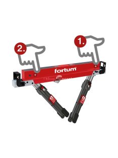   FORTUM asztalosbak/fűrészbak állítható, összecsukható; 615 - 820 mm, max. terhelés: 590 kg, saját tömeg: 13 kg