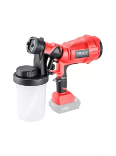   EXTOL PRMIUM akkus festékszóró gép, Share20V, 20V, Li-ion, AKKU és TÖLTŐ NÉLKÜL 700 ml/perc