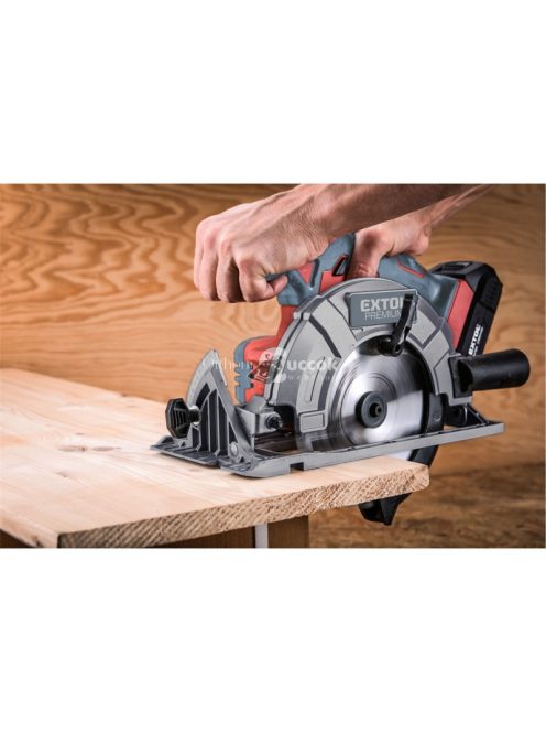 EXTOL PRMIUM akkus körfűrészgép, Share20V, 20V, Li-ion, 1db akku, 1db töltő, 2000 mAh, 0-3650 ford/perc, 165 mm tárcsa