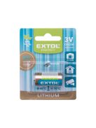 EXTOL ENERGY elem 1 db, Li-ion, 3V, méret: CR123A; 1600mAh, bliszteren