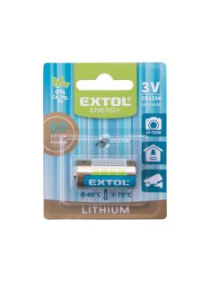   EXTOL ENERGY elem 1 db, Li-ion, 3V, méret: CR123A; 1600mAh, bliszteren